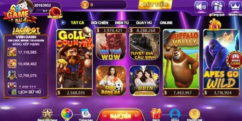 68gamebai Link vào tham gia cổng game mới nhất